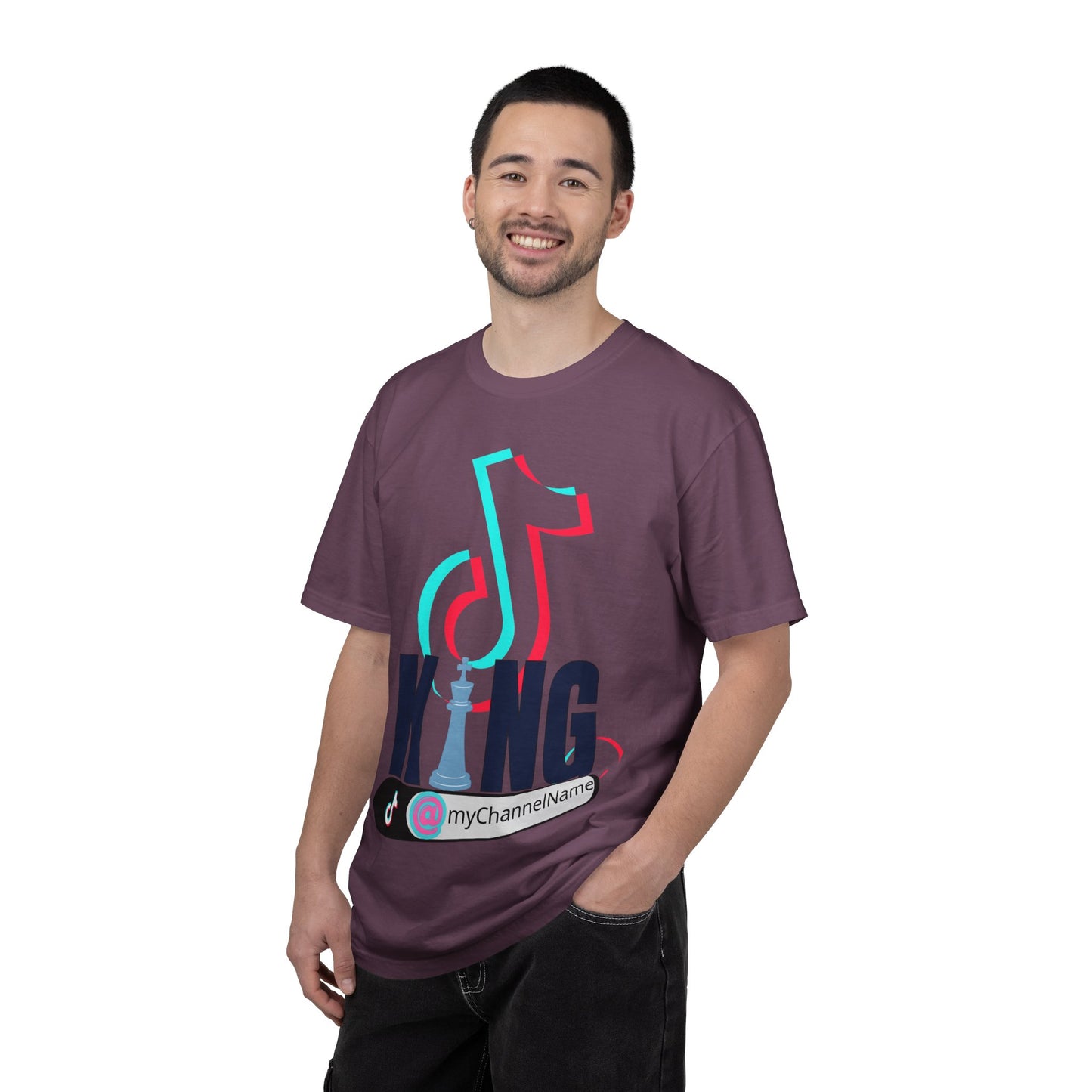 TikTok King T-Shirt — Custom Channel Name Music Tee Tiktok custom Name Tee