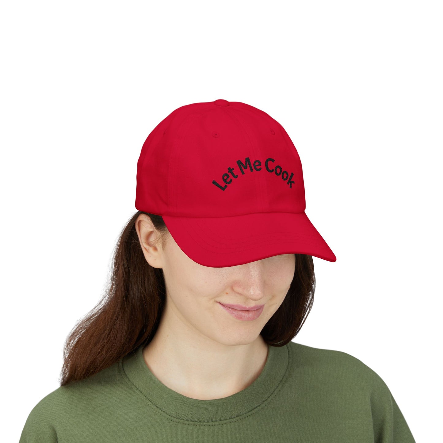 Let Me Cook Dad Cap — Embroidered White Baseball Hat for Cooks & Grillers