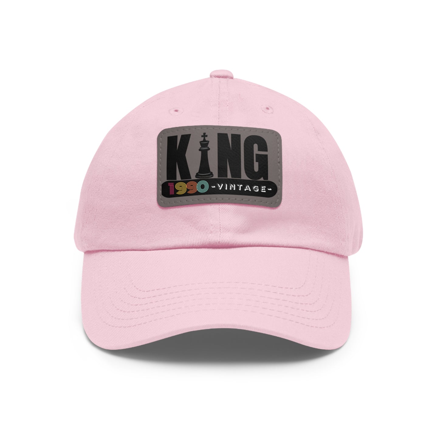 King 1990 Vintage Leather Patch Dad Hat