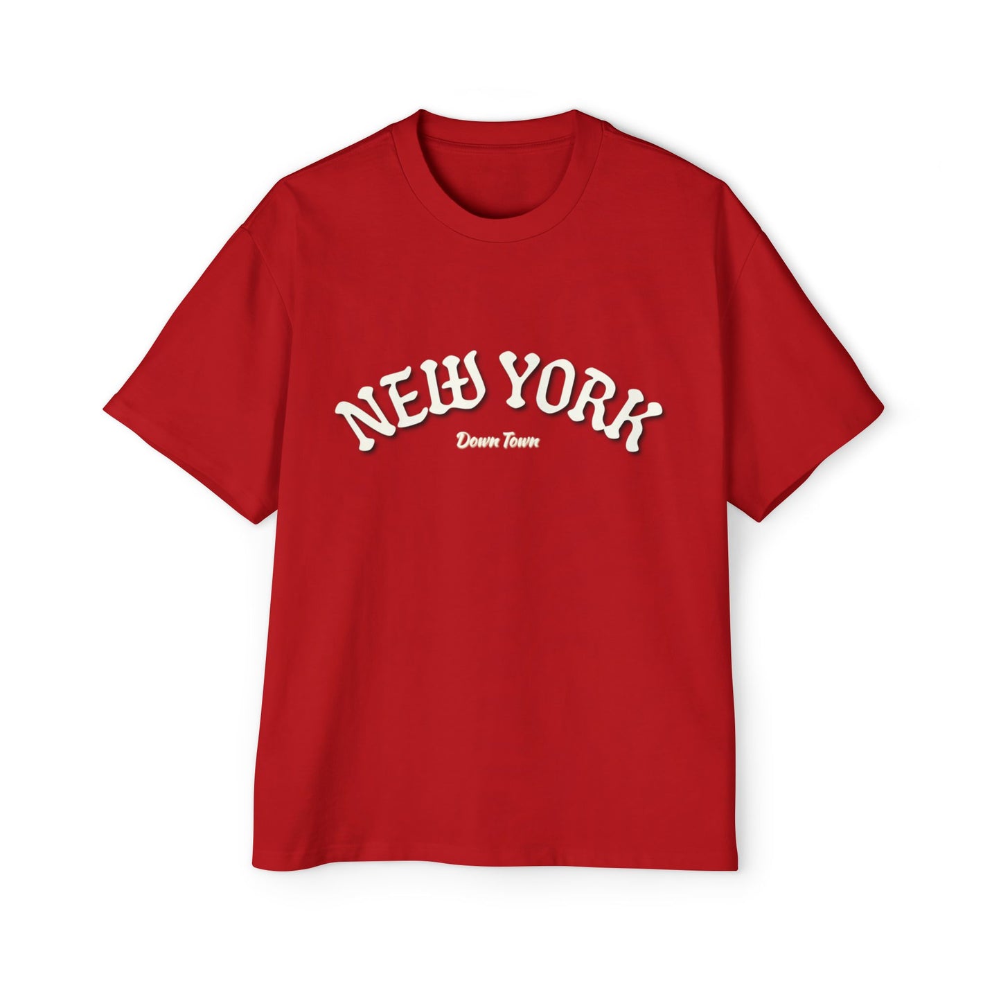 Oversized Tee — 'New York' Front & 'Nope.' Script Back Graphic Shirt