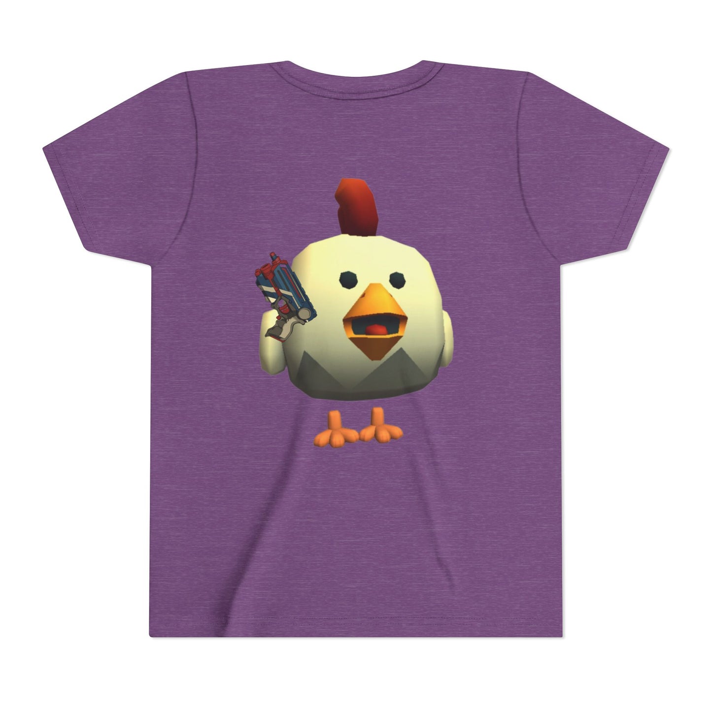 Youth Tee — Cute Chicken Gun Character Kids T-Shirt