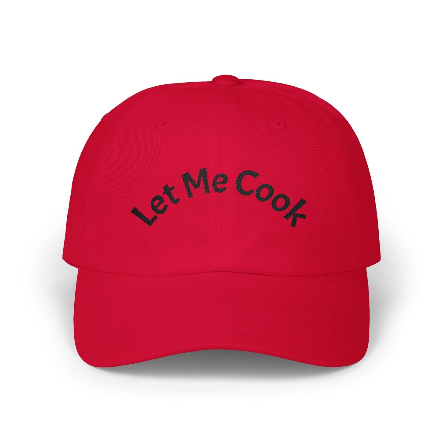 Let Me Cook Dad Cap — Embroidered White Baseball Hat for Cooks & Grillers