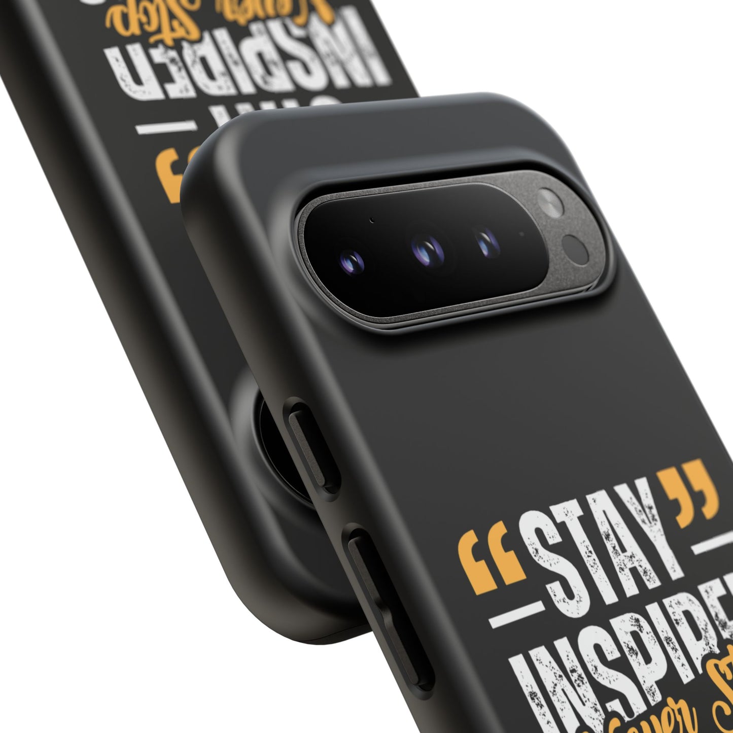 Inspirational Phone Case — “Stay Inspired, Never Stop Creating” Protective Cover