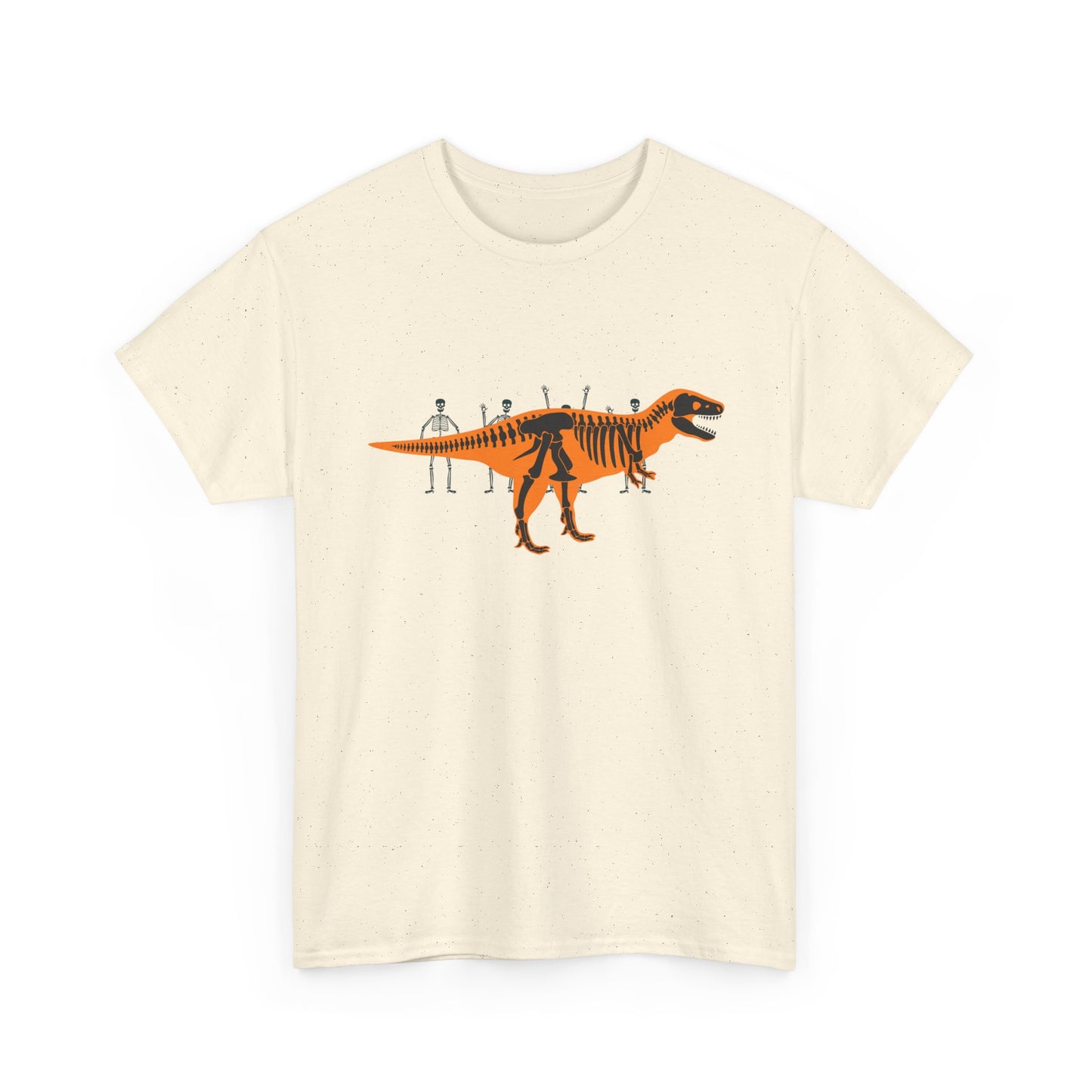 Dinosaur Graphic Tee — Retro Neon T-Rex & Skeleton Shirt