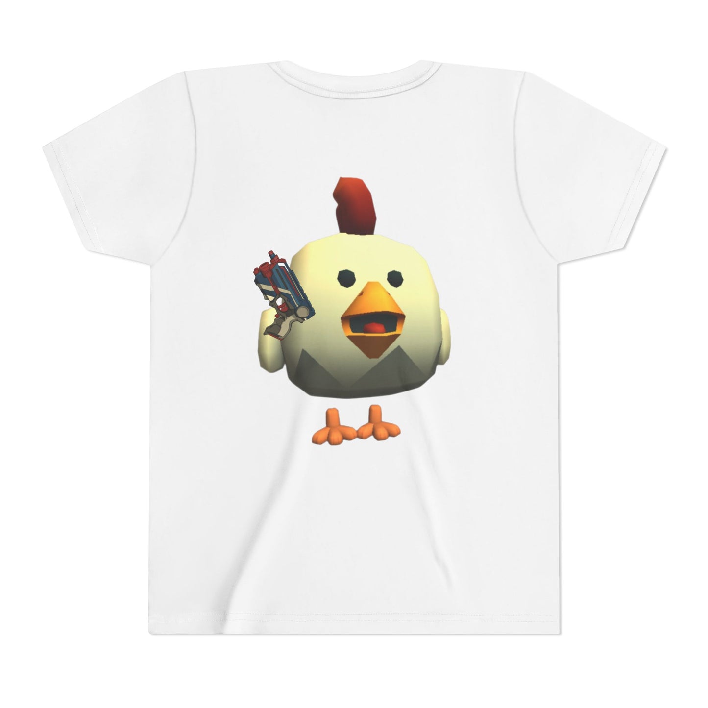 Youth Tee — Cute Chicken Gun Character Kids T-Shirt