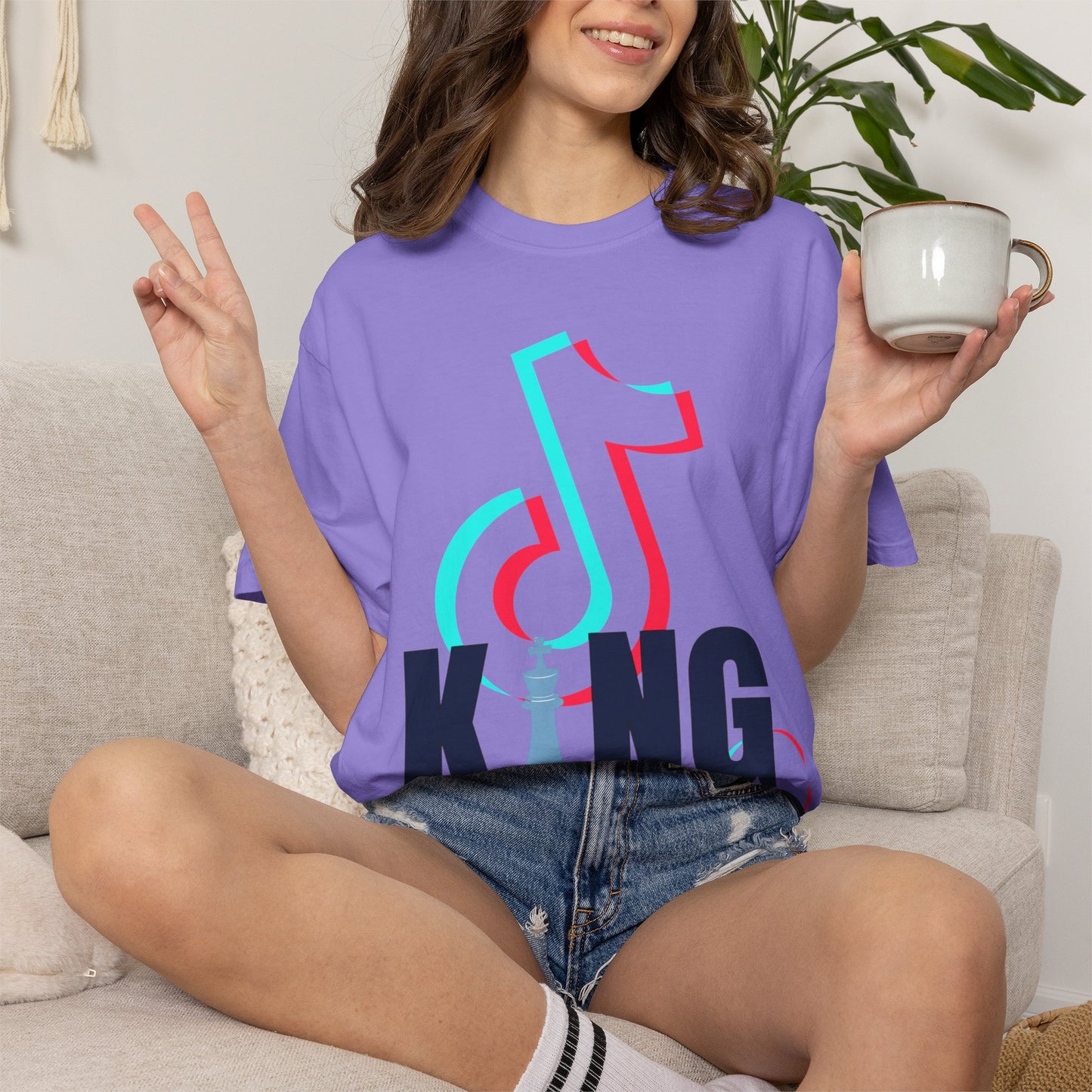 TikTok King T-Shirt — Custom Channel Name Music Tee Tiktok custom Name Tee