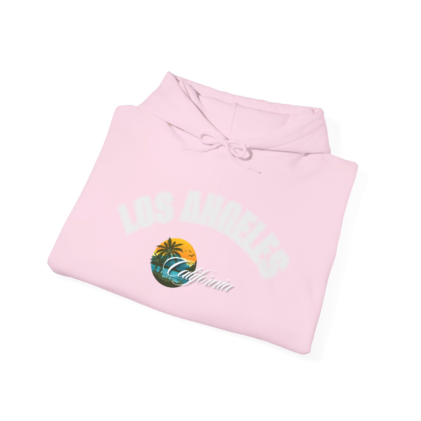 Los Angeles Retro Surf Hoodie — Vintage Sunset Car & Palm Tree Sweatshirt