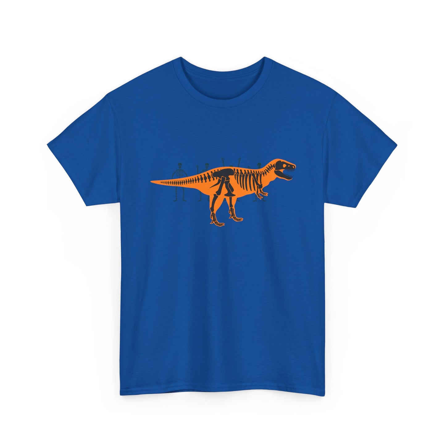 Dinosaur Graphic Tee — Retro Neon T-Rex & Skeleton Shirt