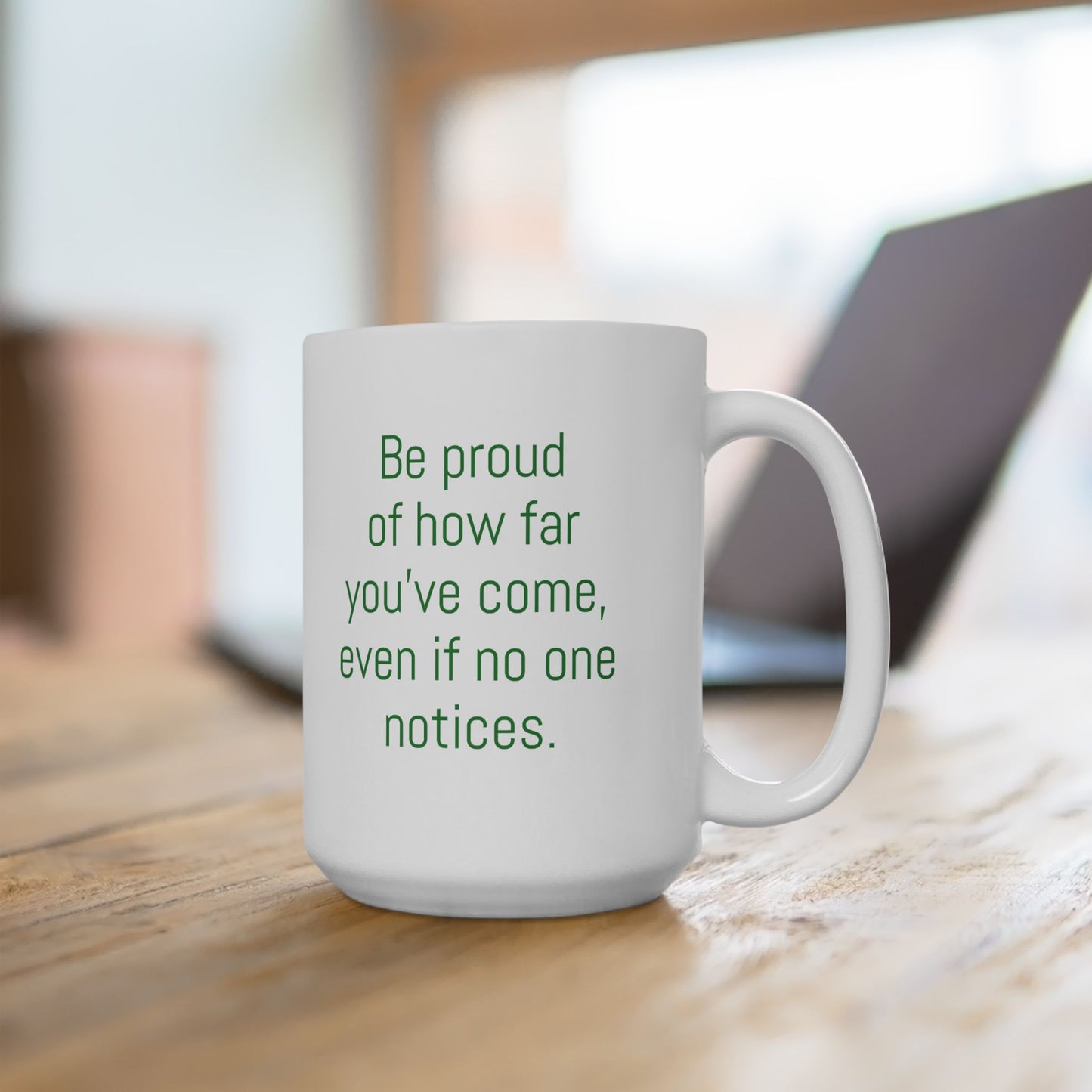 Motivational Quote Ceramic Mug — "Being the Best Version of You" Cutom text