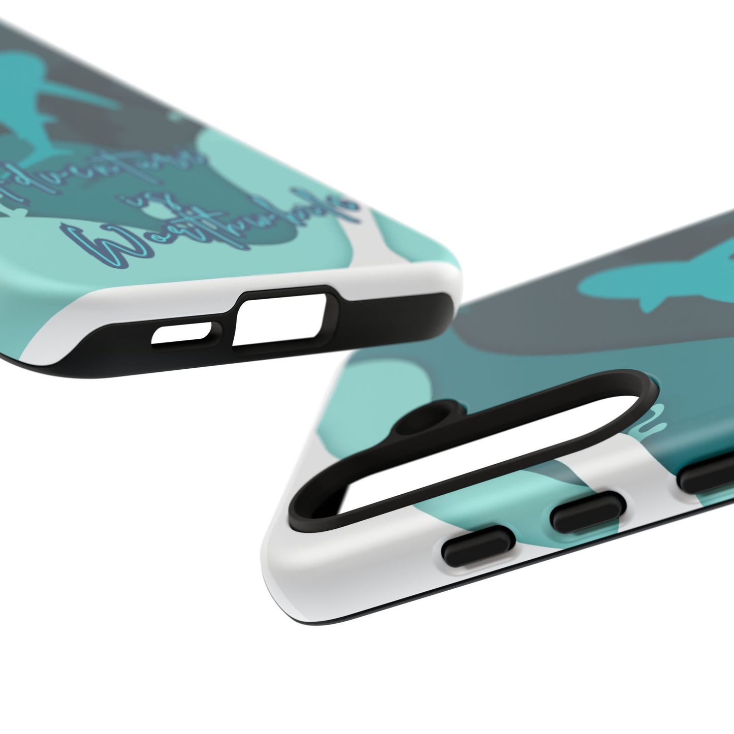 Blue Ocean Phone Case - "Adventure is Worthwhile" Teal Protective Cover