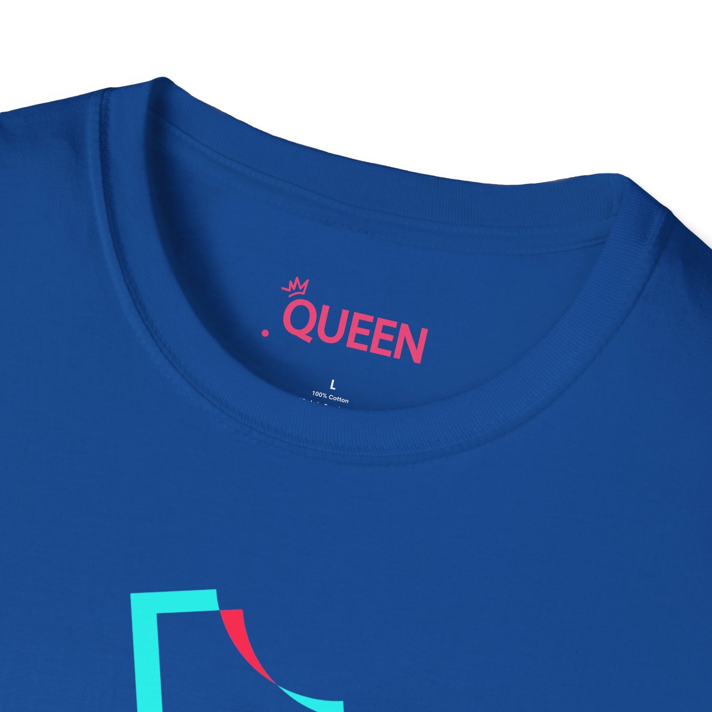 TikTok Queen Graphic T-Shirt — Personalized Channel Name, 'New Day New Start' Back Design