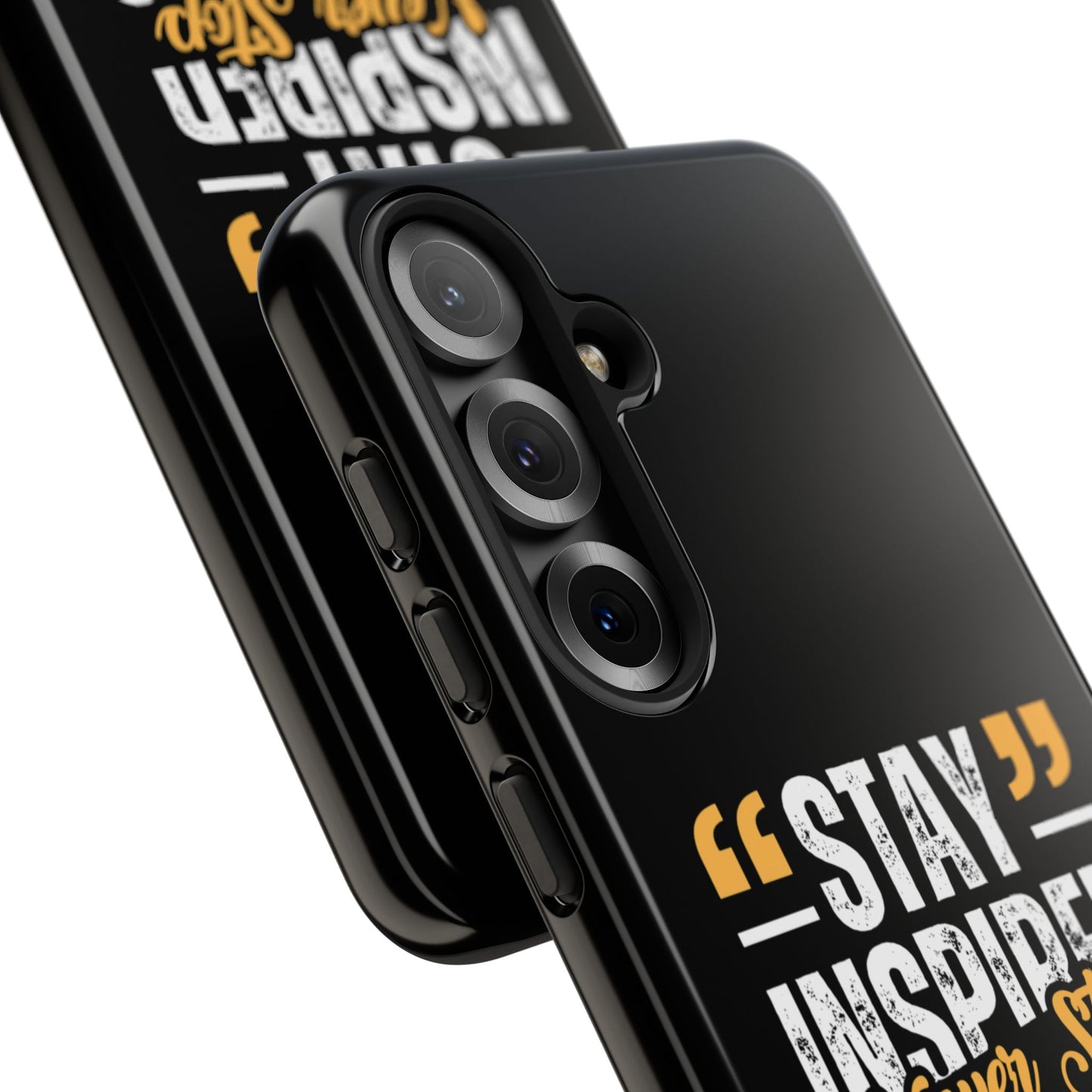 Inspirational Phone Case — “Stay Inspired, Never Stop Creating” Protective Cover