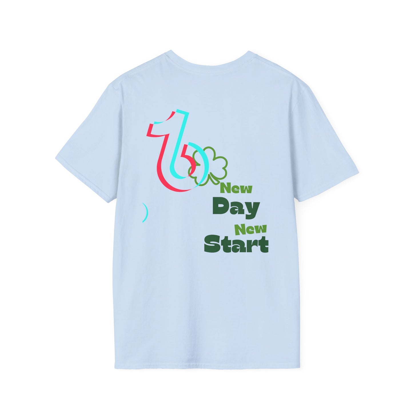 TikTok Queen Graphic T-Shirt — Personalized Channel Name, 'New Day New Start' Back Design