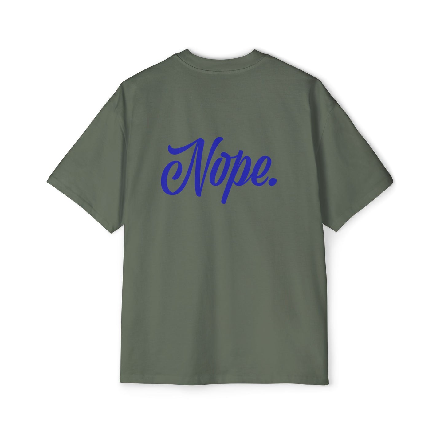 Oversized Tee — 'New York' Front & 'Nope.' Script Back Graphic Shirt
