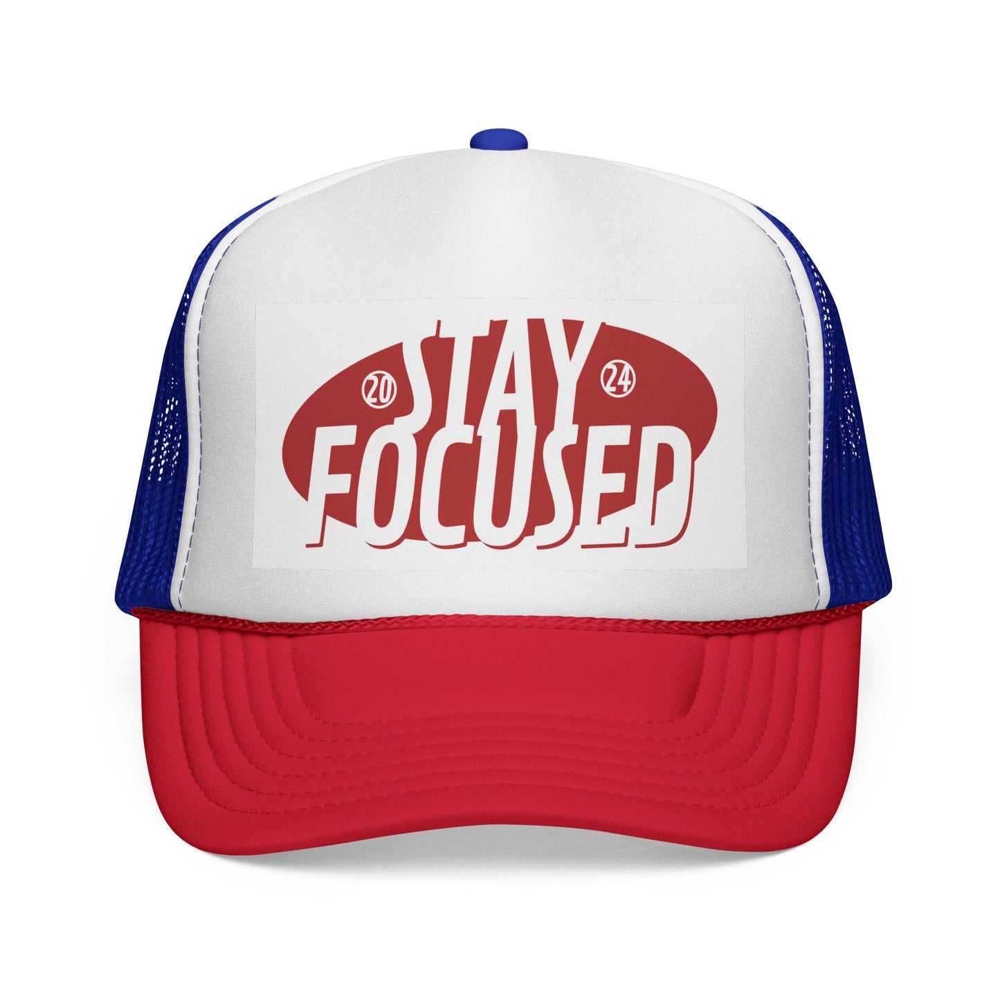 Stay Focused Trucker Cap — Motivational Mesh Hat for Productivity & Daily Wear