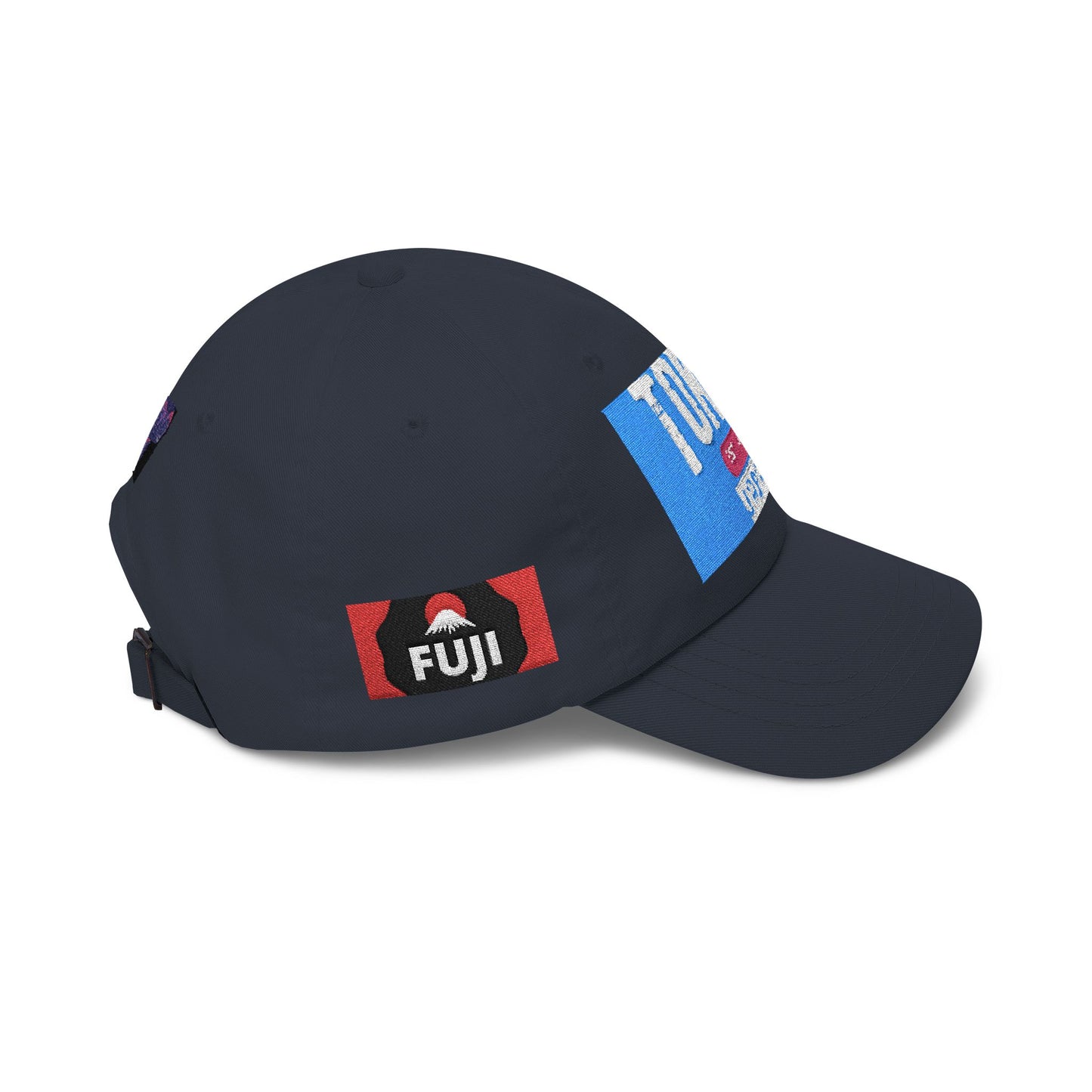 Tokyo Retro Patch Dad Cap – White Embroidered Travel Baseball Hat