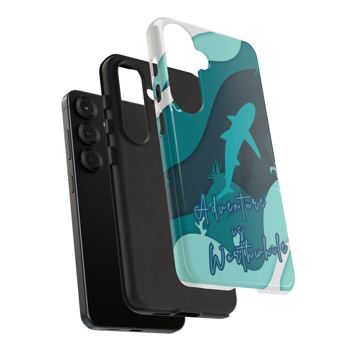 Blue Ocean Phone Case - "Adventure is Worthwhile" Teal Protective Cover