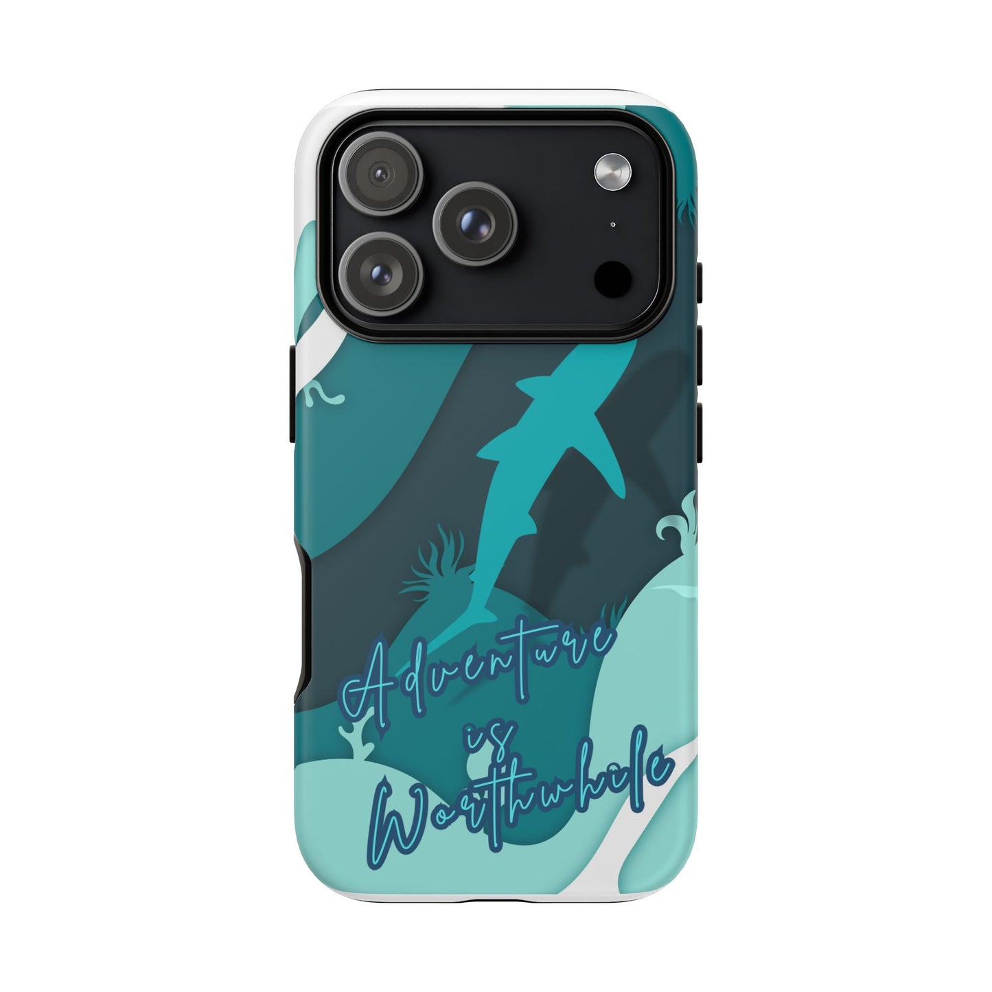 Blue Ocean Phone Case - "Adventure is Worthwhile" Teal Protective Cover
