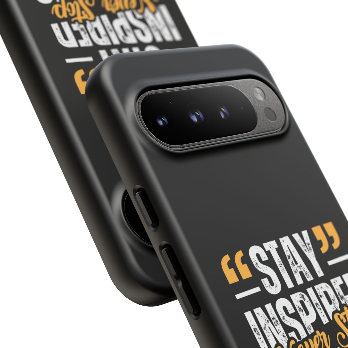 Inspirational Phone Case — “Stay Inspired, Never Stop Creating” Protective Cover