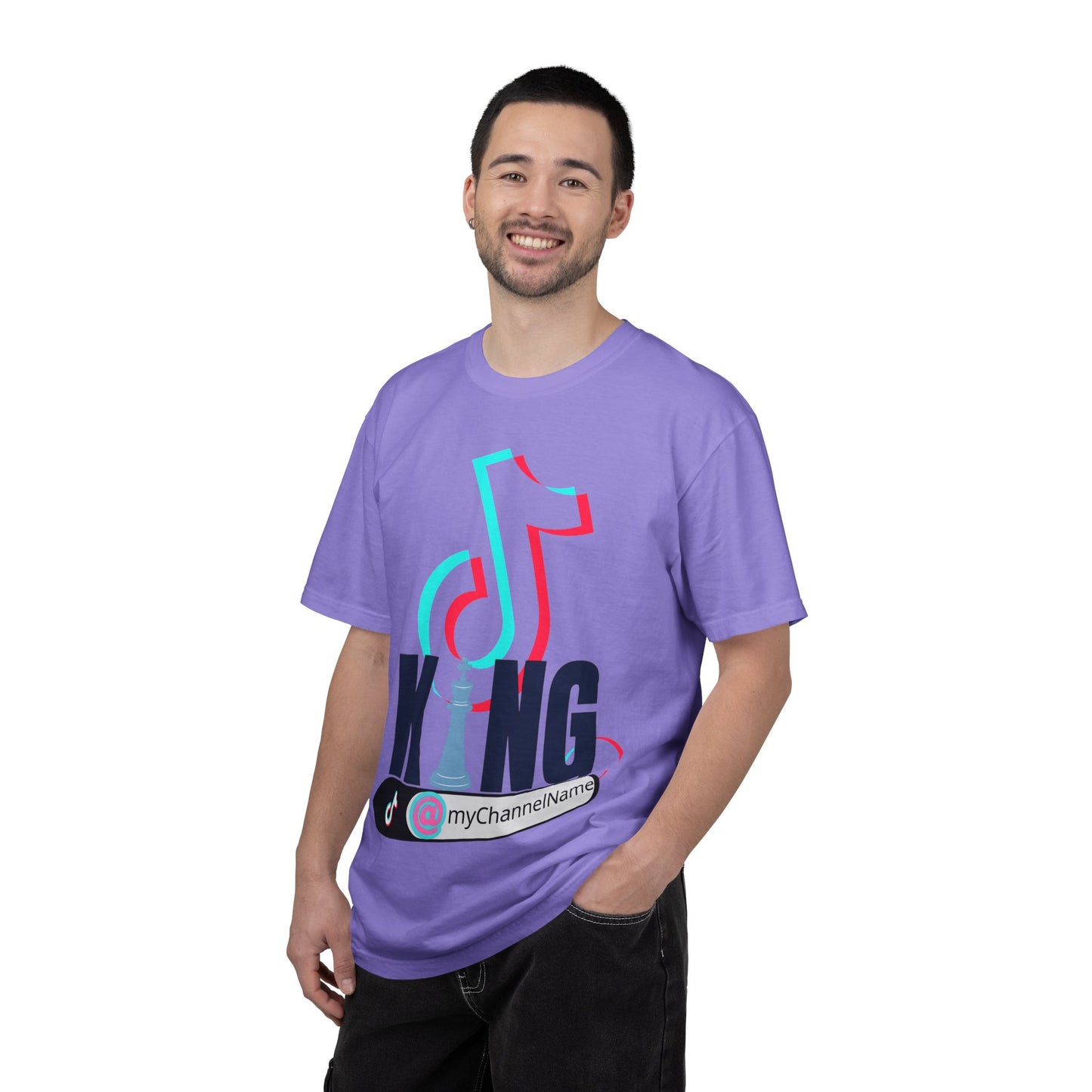 TikTok King T-Shirt — Custom Channel Name Music Tee Tiktok custom Name Tee