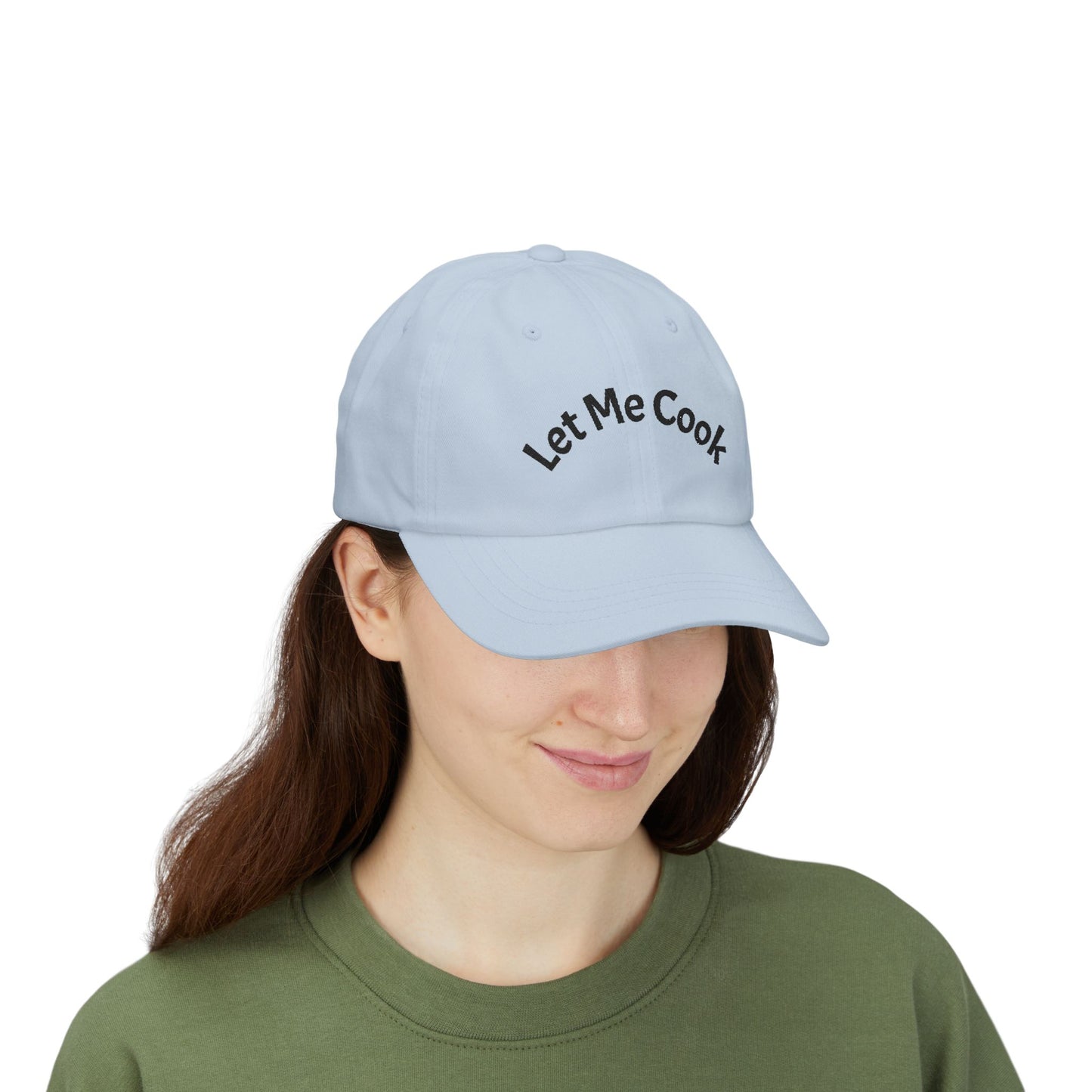 Let Me Cook Dad Cap — Embroidered White Baseball Hat for Cooks & Grillers