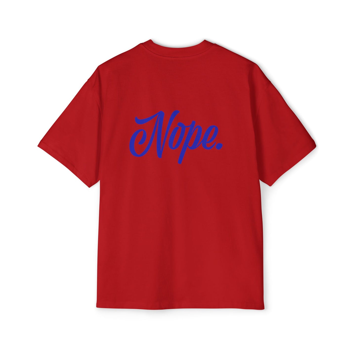 Oversized Tee — 'New York' Front & 'Nope.' Script Back Graphic Shirt