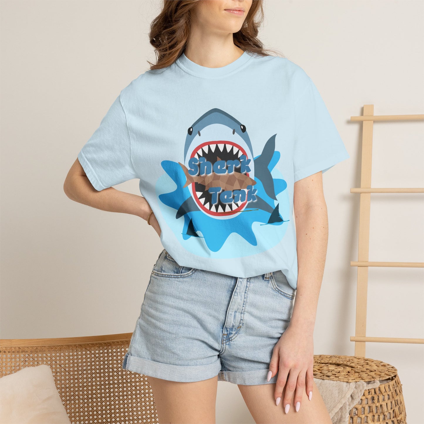 Shark Graphic T-Shirt — 'Shark' Ocean Illustration Tee