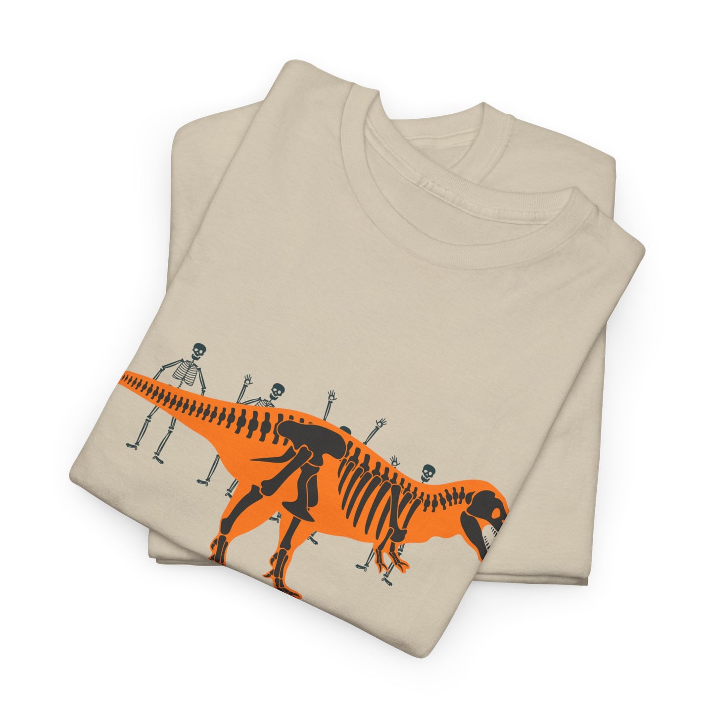 Dinosaur Graphic Tee — Retro Neon T-Rex & Skeleton Shirt