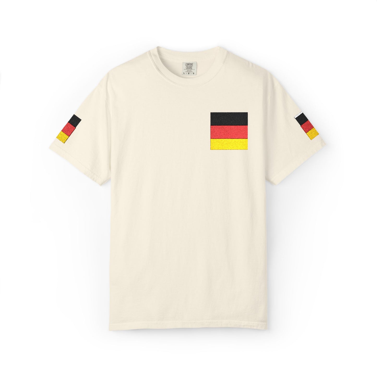 Germany Flag Pocket T-Shirt — German Pride Tee with Sleeve Flags
