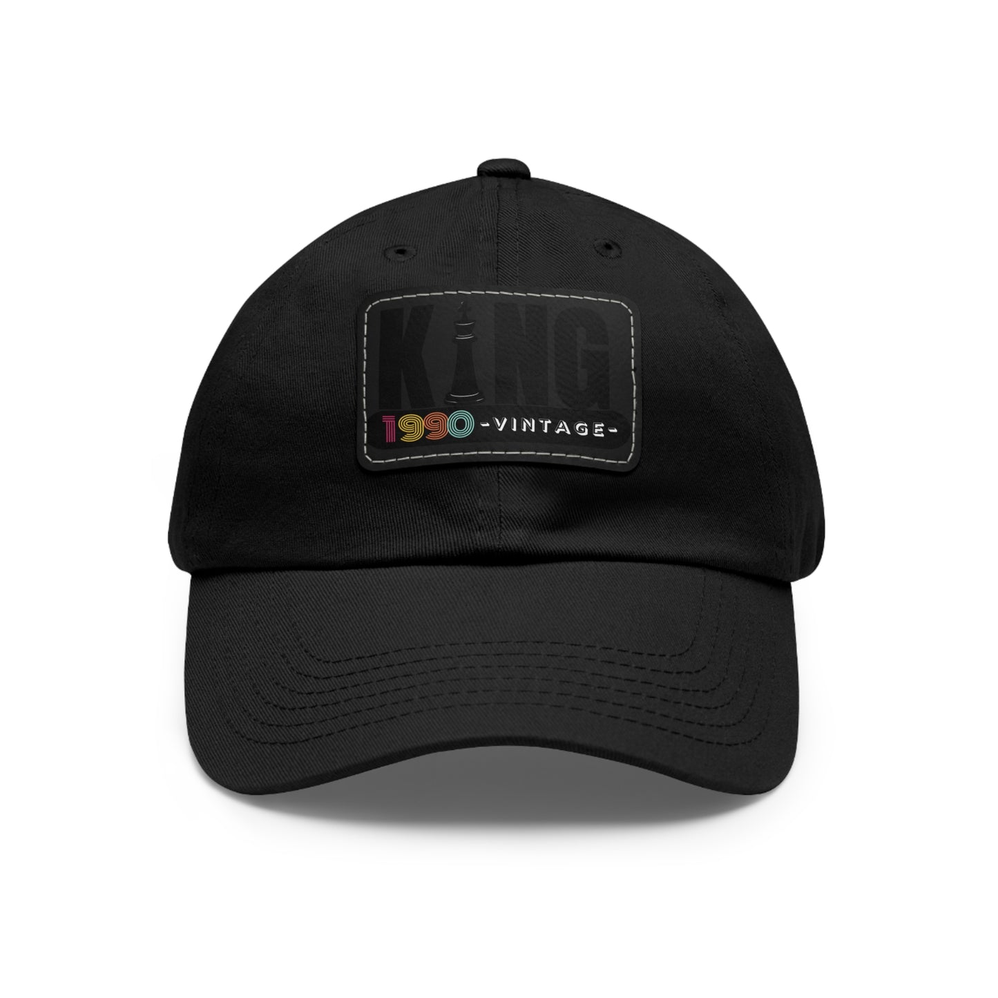 King 1990 Vintage Leather Patch Dad Hat