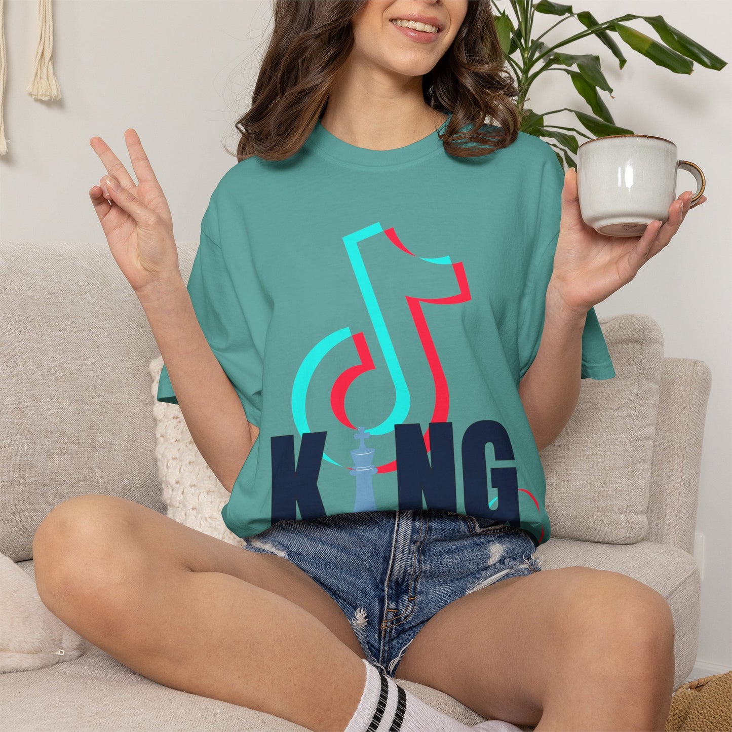 TikTok King T-Shirt — Custom Channel Name Music Tee Tiktok custom Name Tee