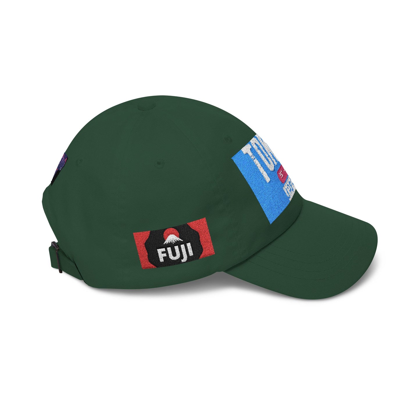 Tokyo Retro Patch Dad Cap – White Embroidered Travel Baseball Hat