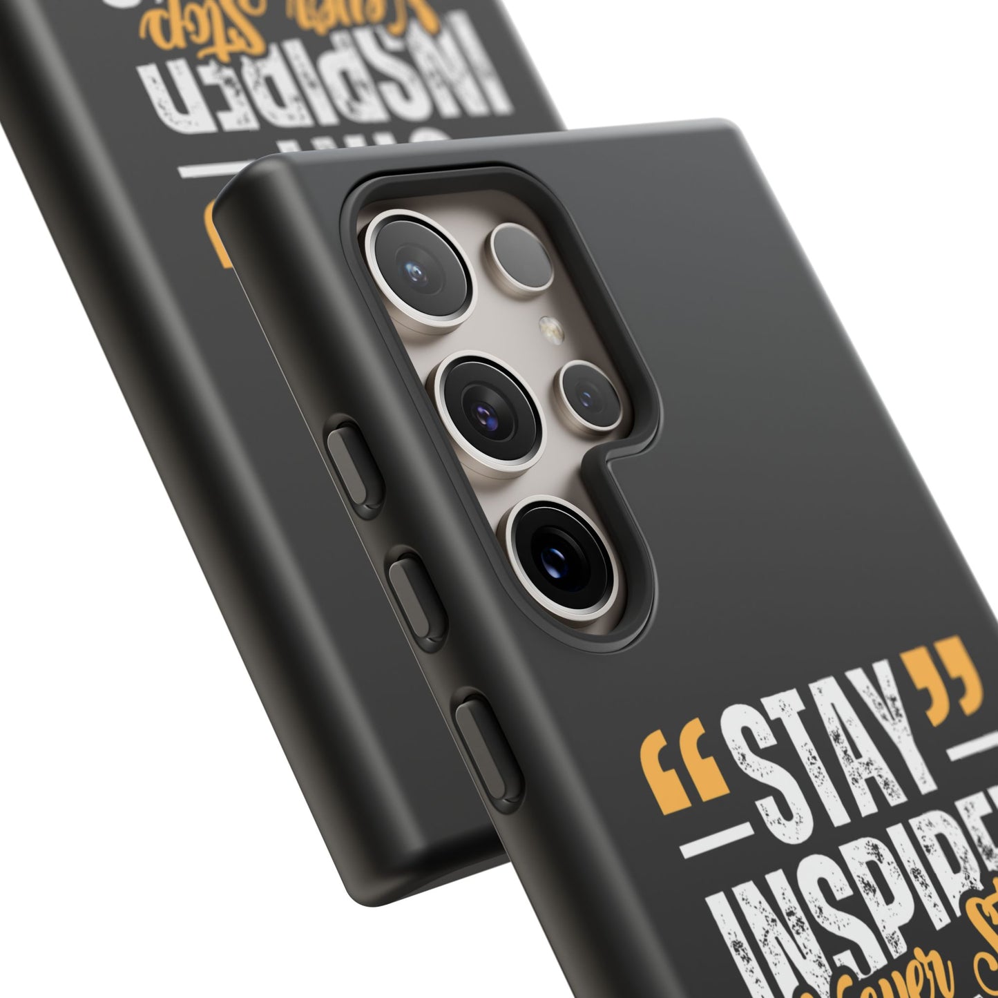 Inspirational Phone Case — “Stay Inspired, Never Stop Creating” Protective Cover