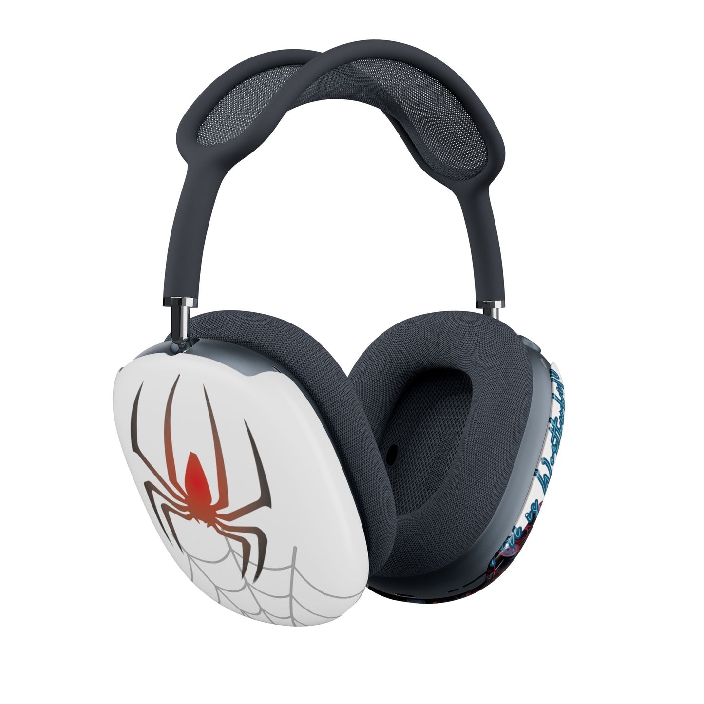 Spiderman Dark Hooded Warrior AirPods Max Case — Spider Emblem Protective Skins