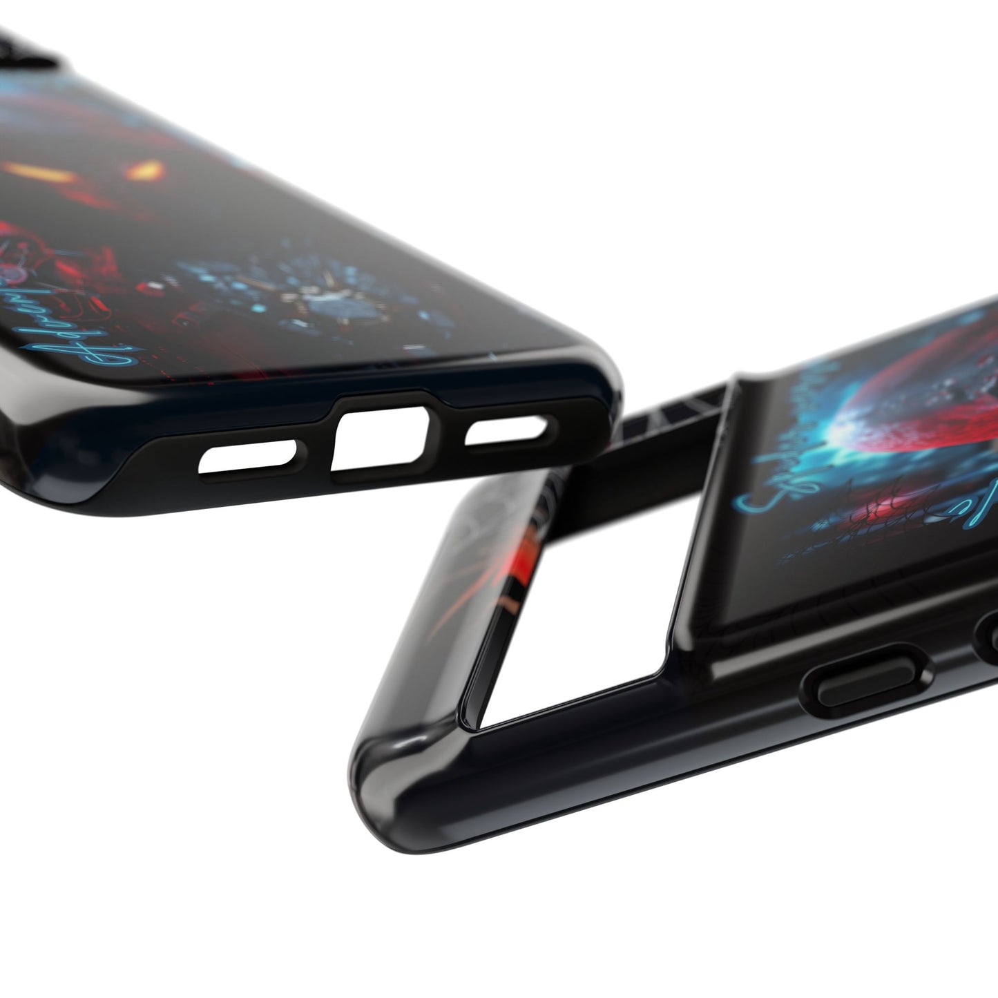 Spiderman Phone Case — Neon Hooded Skull Design "Spider verse"