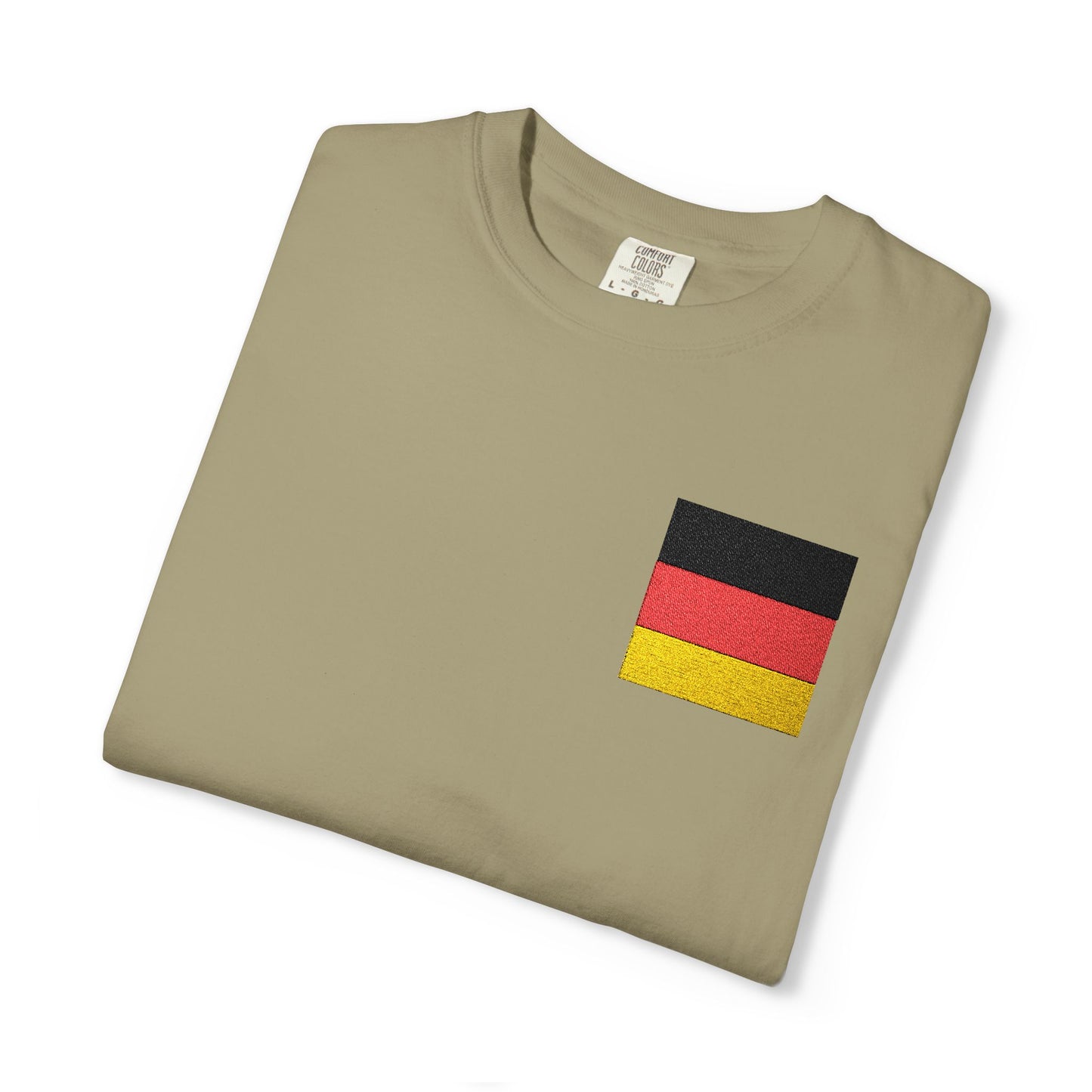 Germany Flag Pocket T-Shirt — German Pride Tee with Sleeve Flags