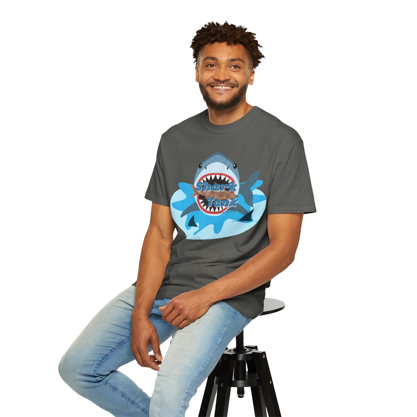 Shark Graphic T-Shirt — 'Shark' Ocean Illustration Tee
