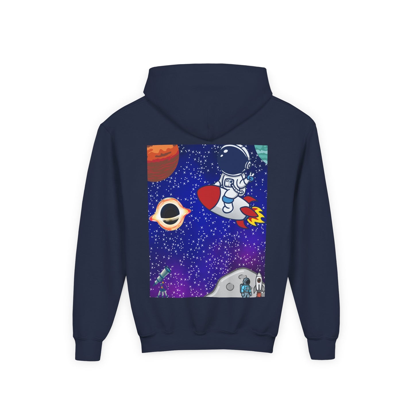 Kids Space Hoodie – Cute Astronaut Rocket Sweatshirt for Boys & Girls - Custom design