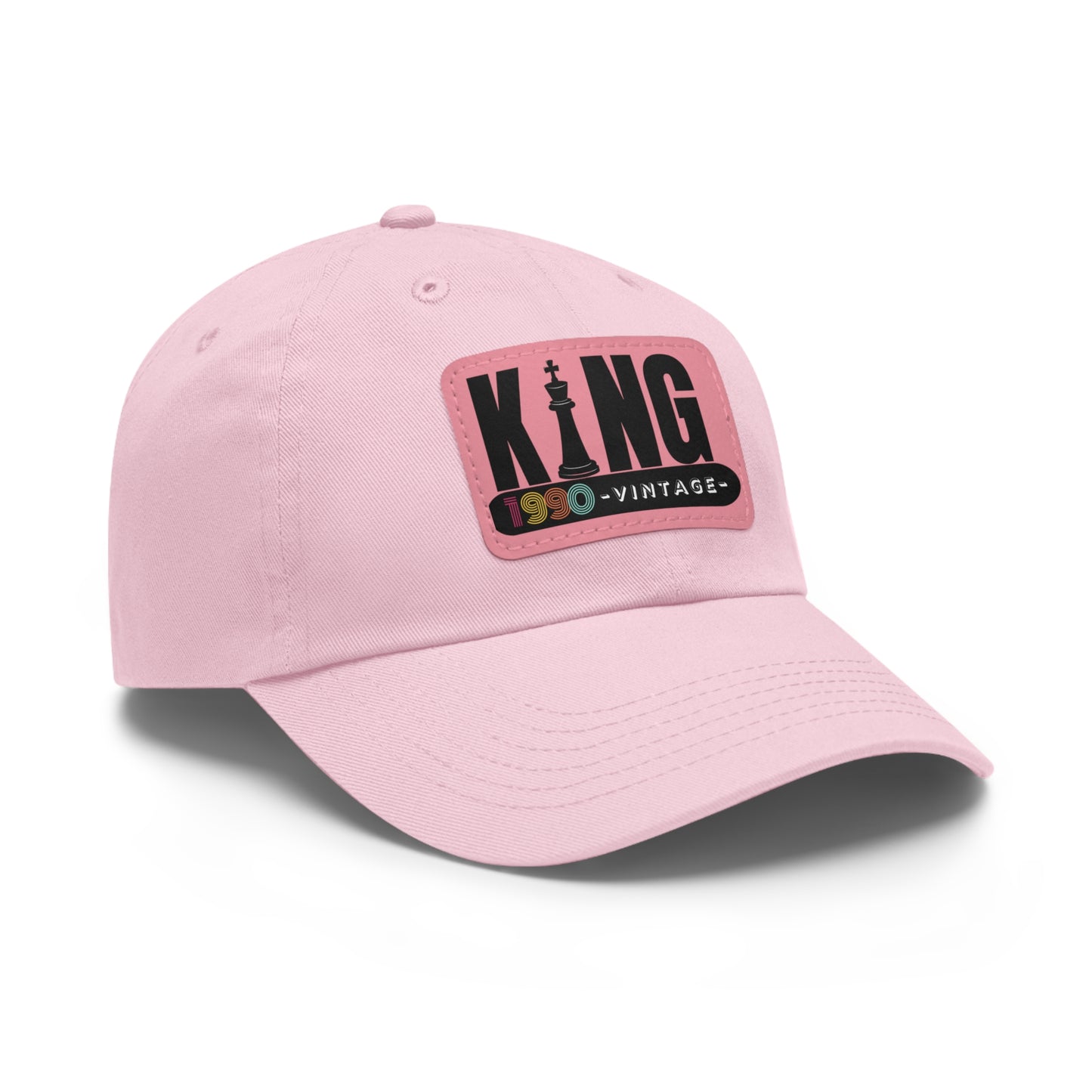 King 1990 Vintage Leather Patch Dad Hat