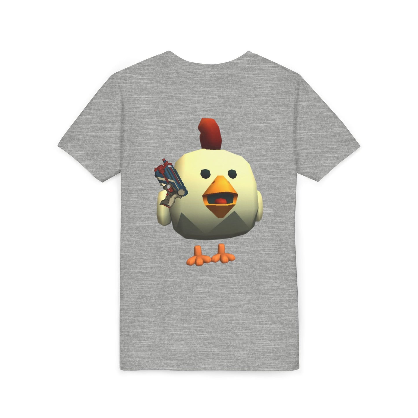 Youth Tee — Cute Chicken Gun Character Kids T-Shirt