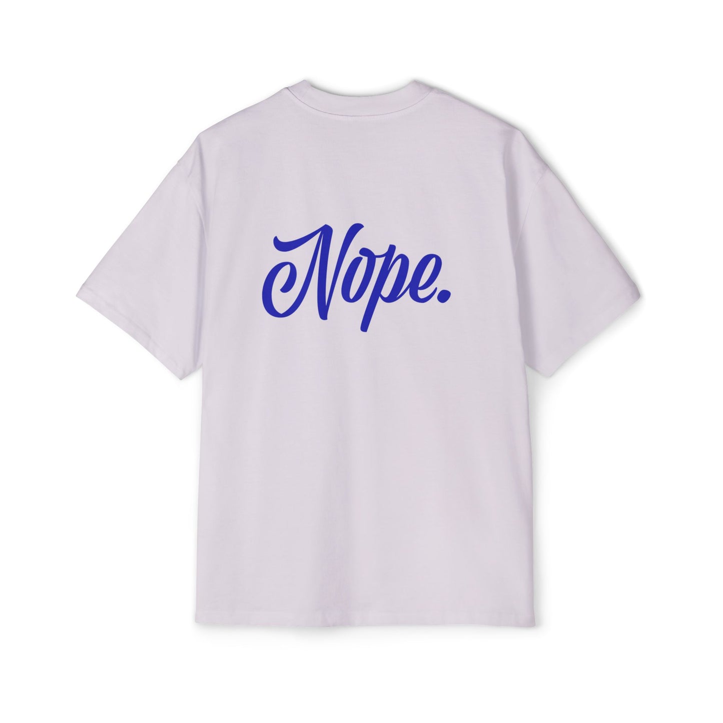 Oversized Tee — 'New York' Front & 'Nope.' Script Back Graphic Shirt