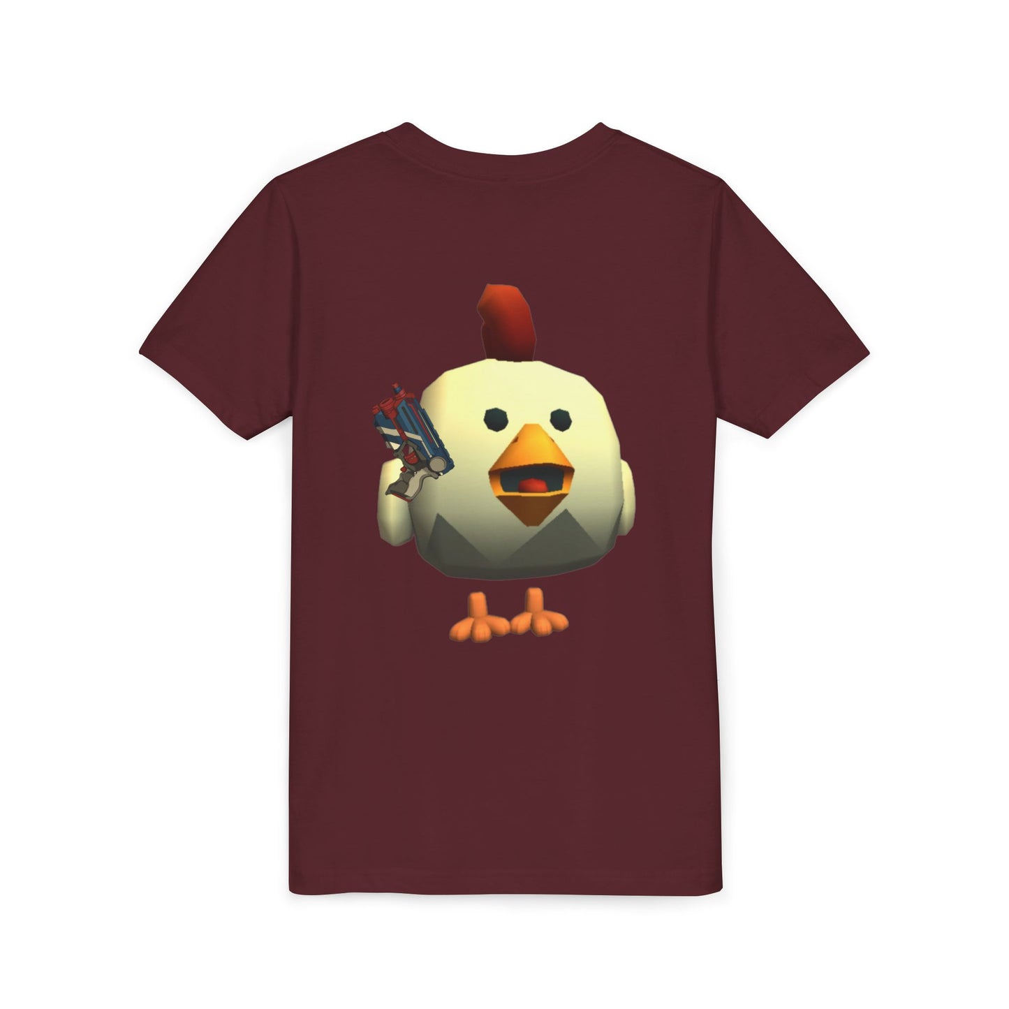 Youth Tee — Cute Chicken Gun Character Kids T-Shirt