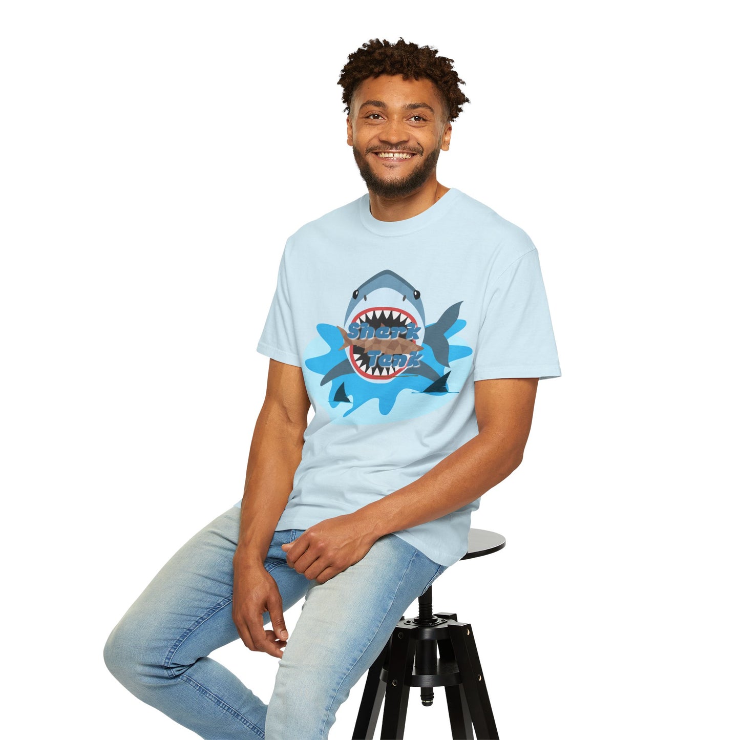 Shark Graphic T-Shirt — 'Shark' Ocean Illustration Tee