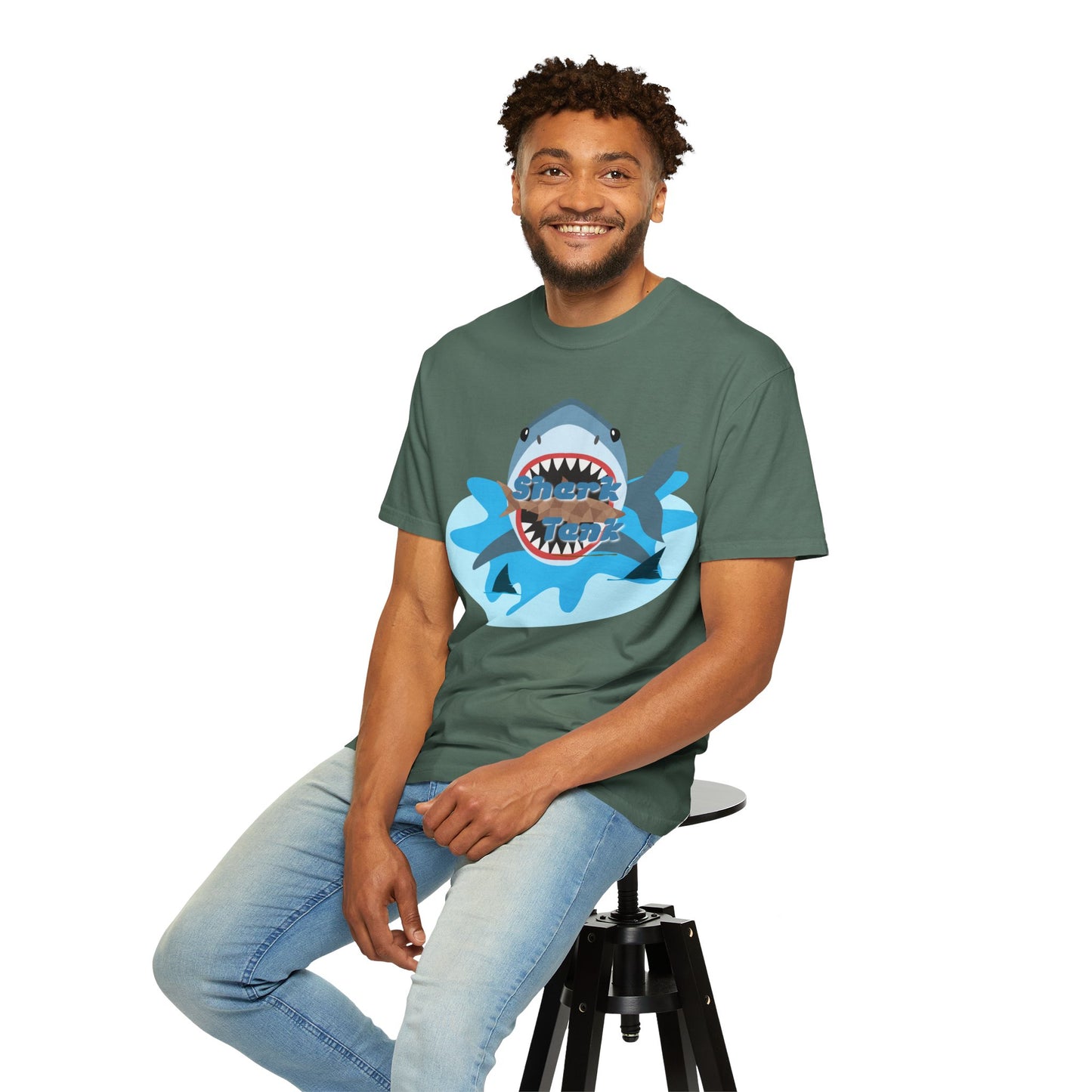 Shark Graphic T-Shirt — 'Shark' Ocean Illustration Tee