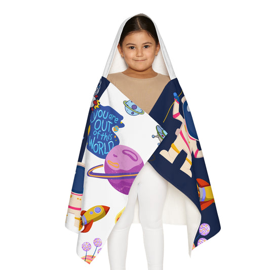 Kids' Space Hooded Towel — 'You Are Out of This World' Astronaut Design