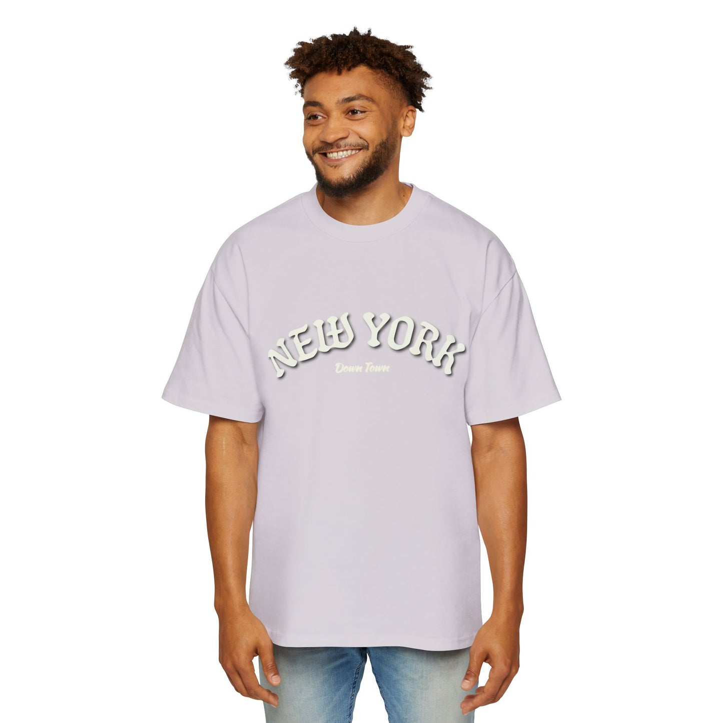 Oversized Tee — 'New York' Front & 'Nope.' Script Back Graphic Shirt