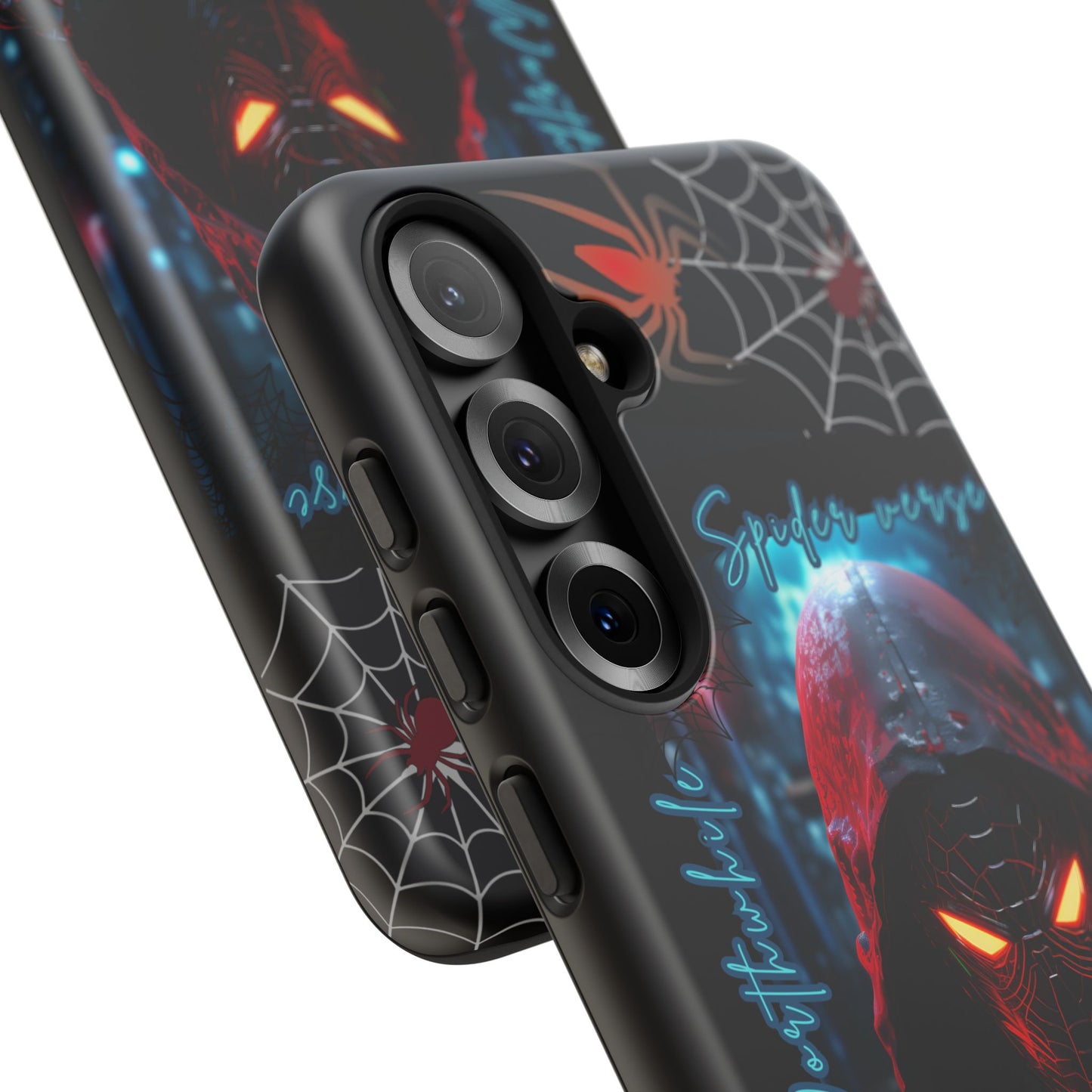 Spiderman Phone Case — Neon Hooded Skull Design "Spider verse"