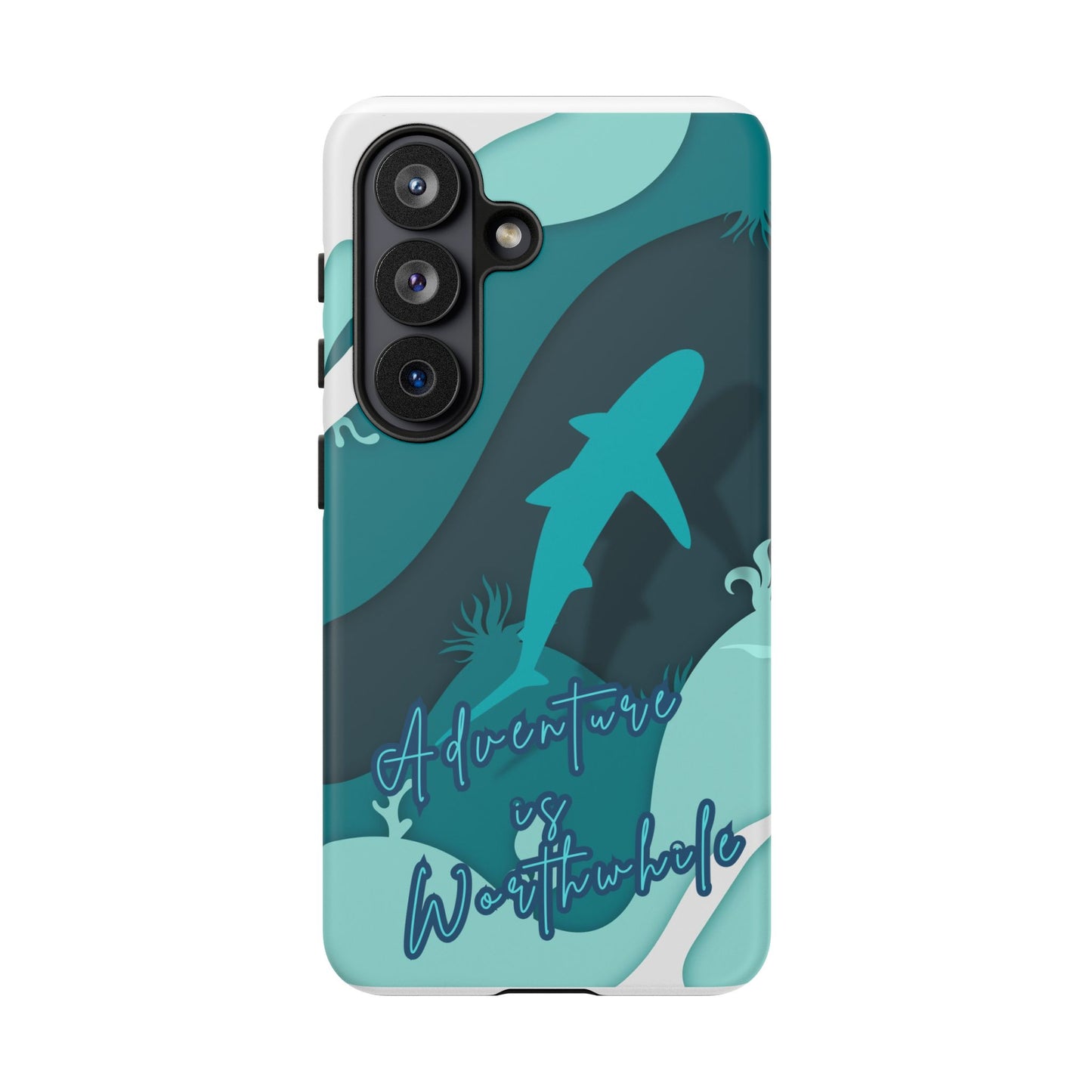 Blue Ocean Phone Case - "Adventure is Worthwhile" Teal Protective Cover
