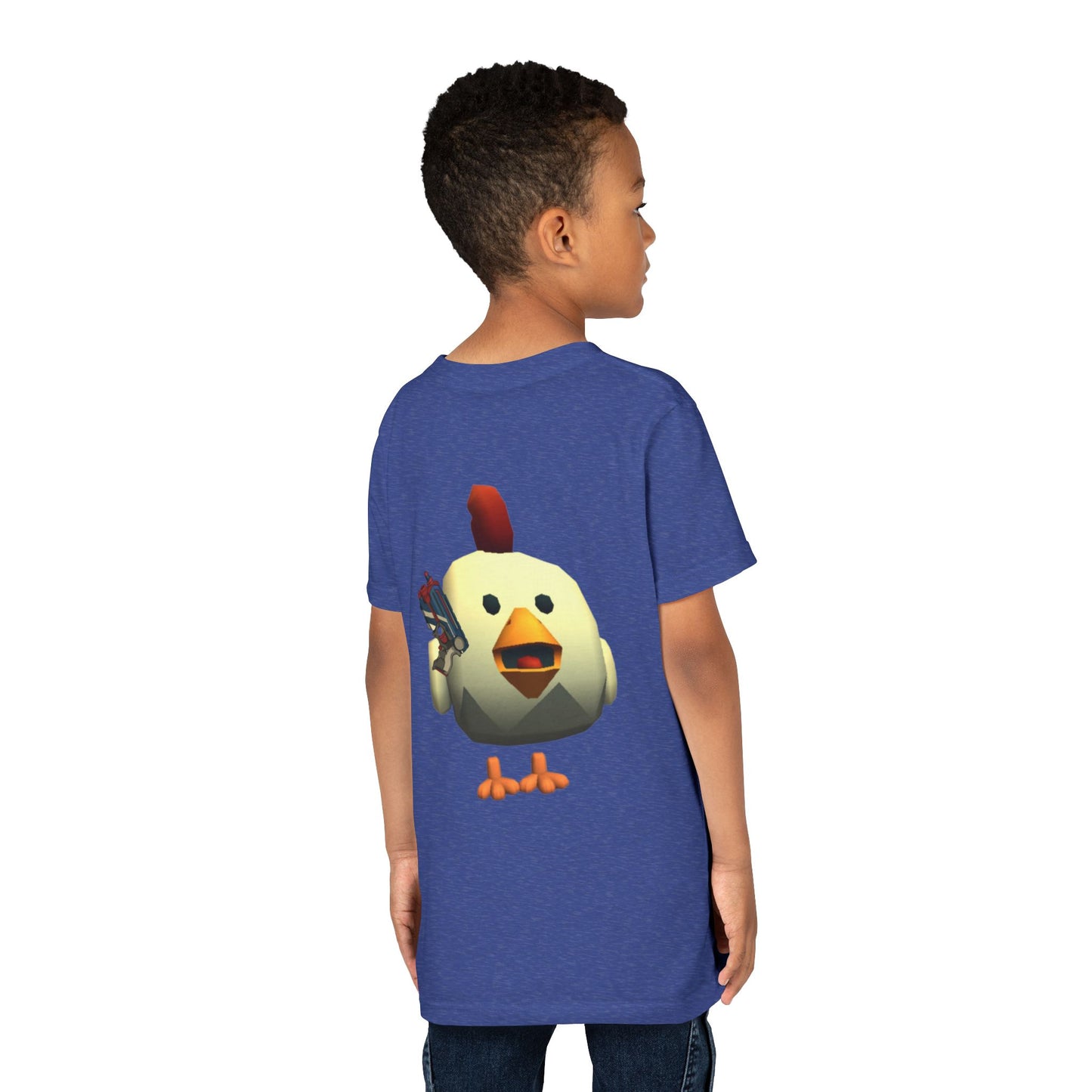 Youth Tee — Cute Chicken Gun Character Kids T-Shirt