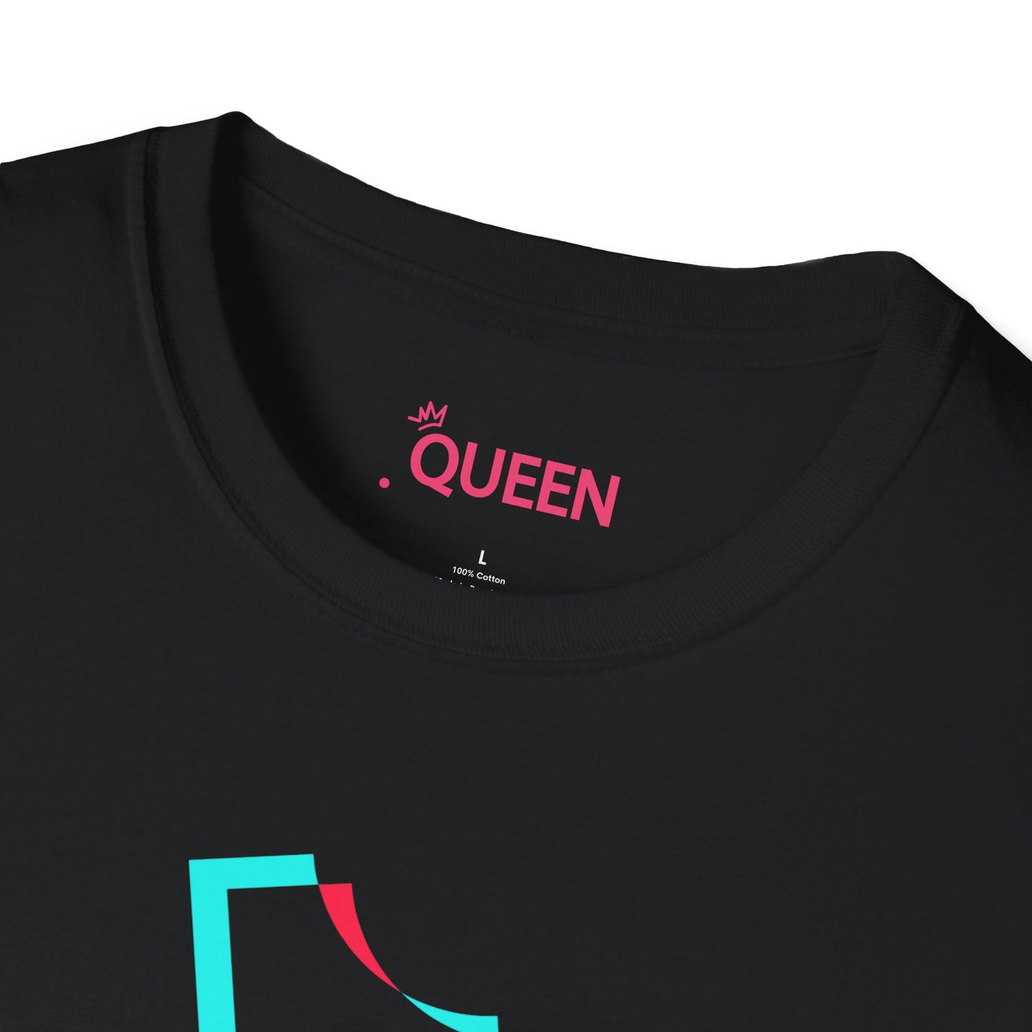 TikTok Queen Graphic T-Shirt — Personalized Channel Name, 'New Day New Start' Back Design